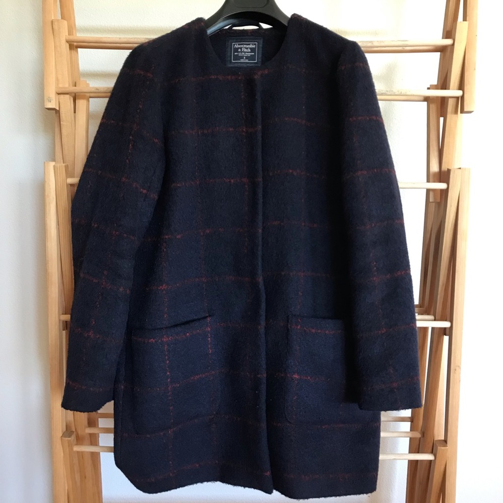 Abercrombie & Fitch Lined Wool Shift Coat, size S